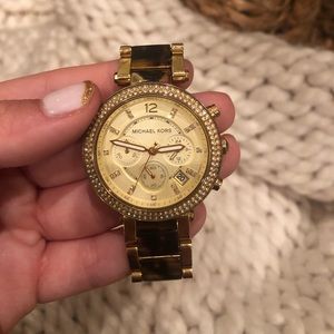 Michael Kors Tortoise Shell/Gold Watch